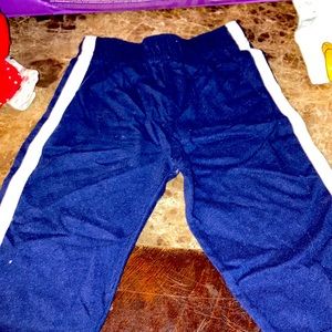 Blue track pants